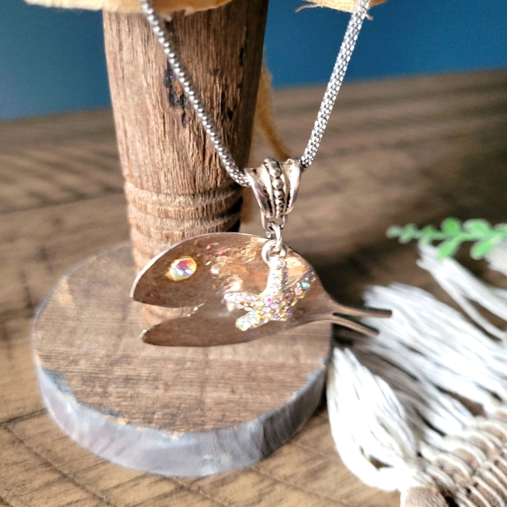 Handmade spoon fish necklace